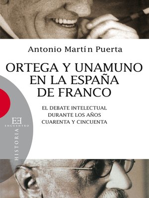 cover image of Ortega y Unamuno en la España de Franco